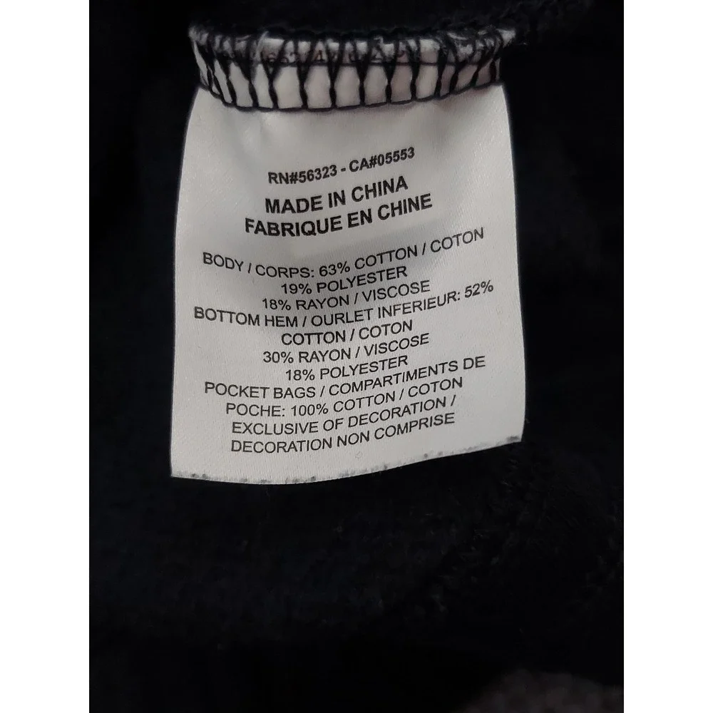 NIKE AIR Jacket Women Small Fleece Black Full Zip Logo Spellout on Back Athletic